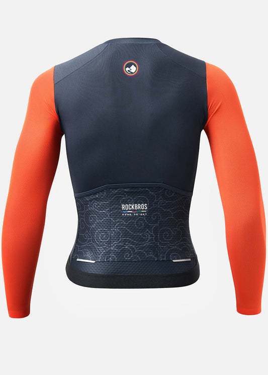【ROAD TO SKY】 ROCKBROS Cycling Clothes Women's Long-Sleeved Jersey Summer Mountain Road Bicycle Sportswear