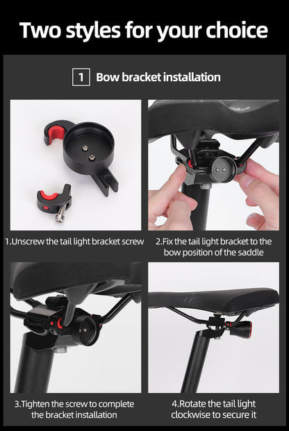 ROCKBROS 1000 Lumen Front Bike Light + Smart Brake & Tail Light Q5 Set