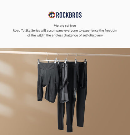 【ROAD TO SKY】by ROCKBROS Men's Cycling Bib Tights in Black