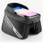 ROCKBROS Bike Front Frame Bag Double Zipper Bicycle Top Tube Handlebar Phone Bag