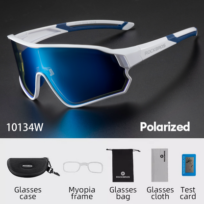 ROCKBROS Polarised Full Lens Sunglasses Cycling Bicycle Glasses Outdoor Sports Eyewear UV400
