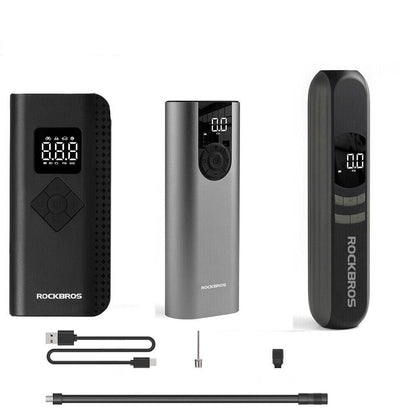 ROCKBROS Electric Bike Pump with Intelligent Digital Display