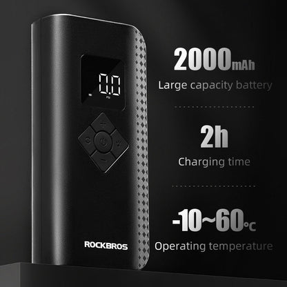 ROCKBROS Electric Bike Pump with Intelligent Digital Display