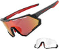 ROCKBROS Cycling Glasses Polarized Photochromic Sunglasses Riding Goggles 2 Lens