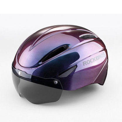 ROCKBROS Cycling Helmet With Goggles LED Light Mountain Road Bike Bicycle Helmet