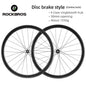 ROCKBROS Road Bike Carbon Fiber Wheels 700C Carbon Fiber Disc Brake 65mm Wheelsets Clincher