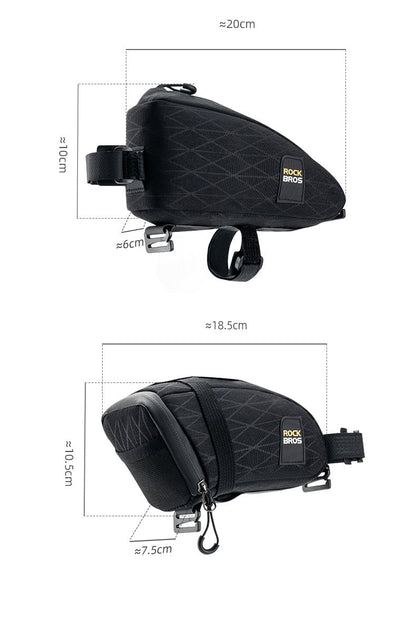 ROCKBROS Bicycle Combination Bags Set - Top Tube, Triangle, Saddle Bags