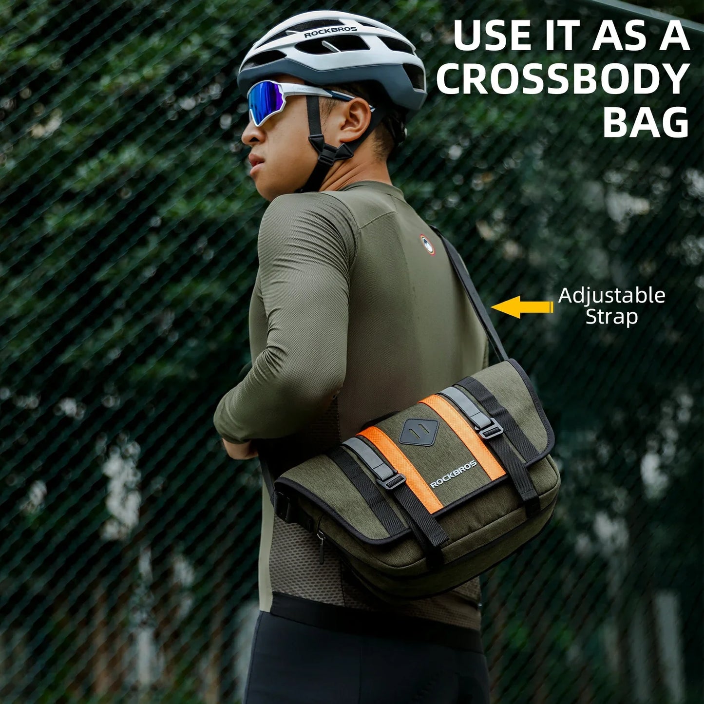 ROCKBROS Bike Handlebar Multifunctional Crossbody Bag with Shoulder Strap
