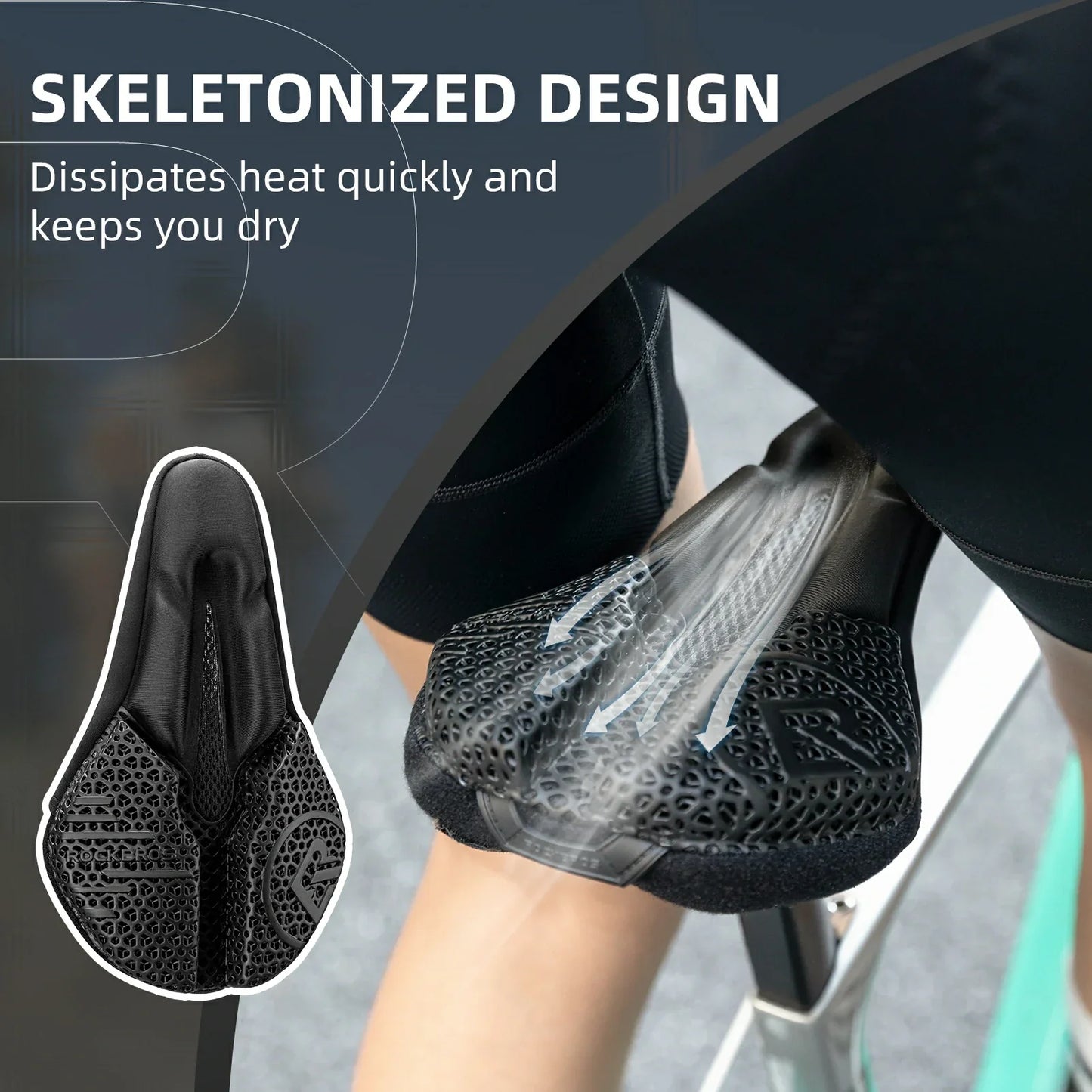 ROCKBROS 3D Printing Cushion Bike Seat Cover