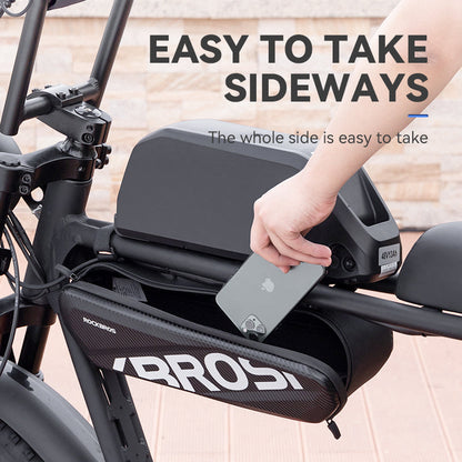 ROCKBROS E-Bike Bag top Tube Front Frame Bag Black Waterproof 4.5L Beam Storage Package