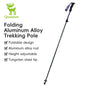 Qunature Foldable Lightweight Aluminum Trekking Pole with Adjustable Height and Grip