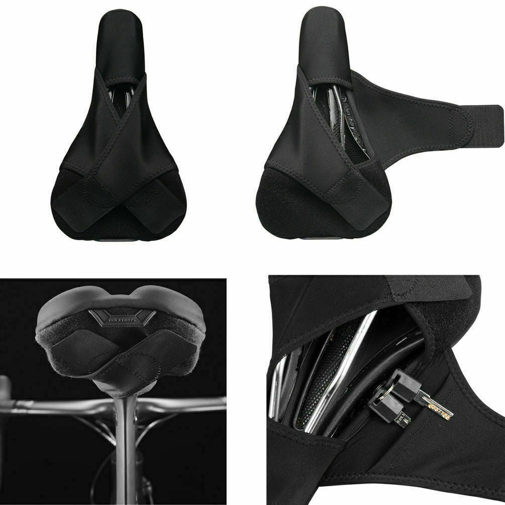 ROCKBROS Silicone Bicycle Saddle Hollow Breathable MTB Bike Seat Cushion Cover