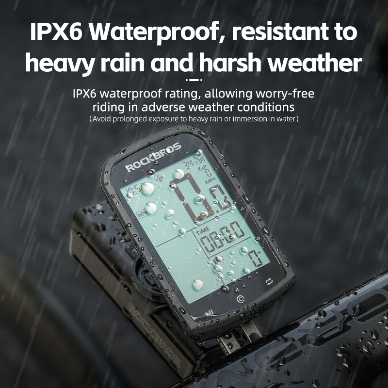 ROCKBROS Wireless Bike Computer - ANT+ Bluetooth, Multi-GPS, Waterproof