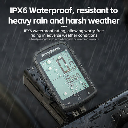 ROCKBROS Wireless Bike Computer - ANT+ Bluetooth, Multi-GPS, Waterproof
