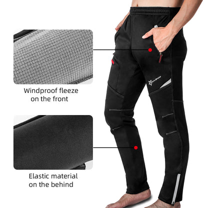 Windproof Thermal Fleece Winter Athletic Bike Pants