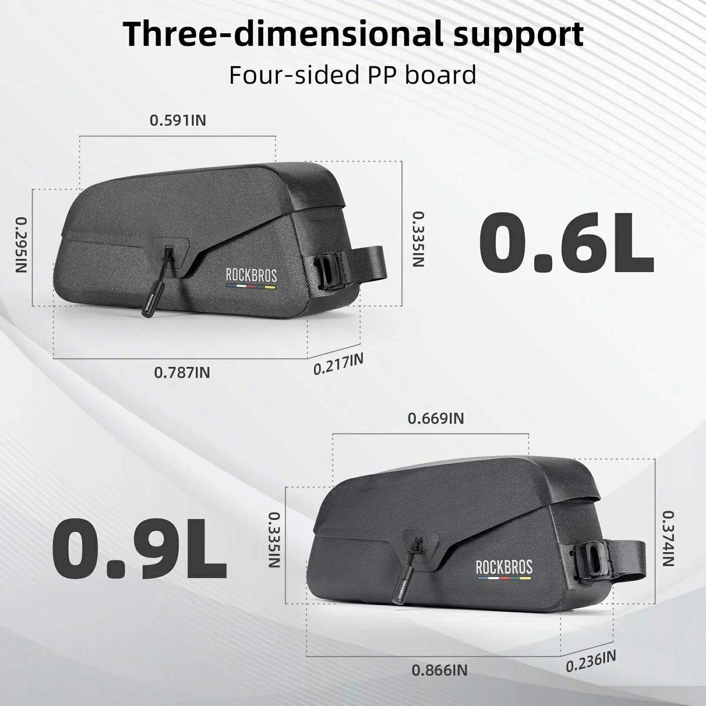 100% Waterproof Magnetic Bike Frame Bag 0.6L/0.9L | Road to Sky