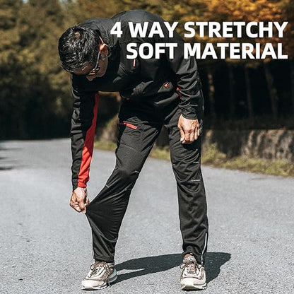 Cycling Pants for Men Windproof Thermal Fleece Winter Athletic