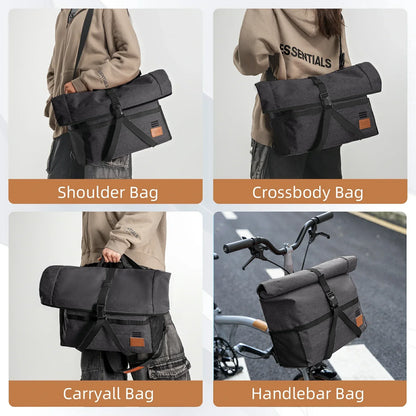ROCKBROS Bike Handlebar Folding Bike Bag Bike Accessories Bike Storage 8L-10L
