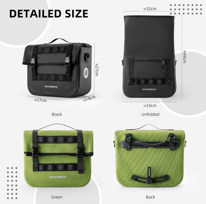 Bike Panniers 15L Waterproof Bike Rack Bag for Cycling Commuting