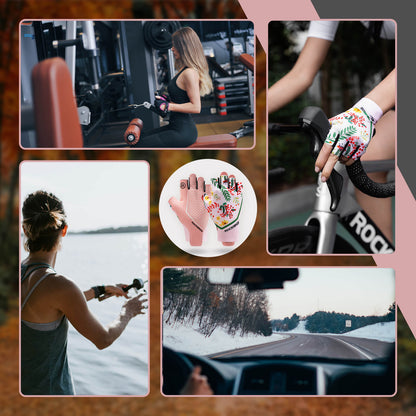 ROCKBROS Half-Finger Women Fingerless Cycling Gloves Summer