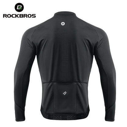 Men’s Cycling Fleece Jersey Long Sleeve for 32–50°F