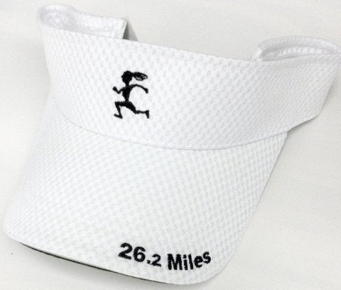 Gizmo Girl w/26.2 Running Visor - White