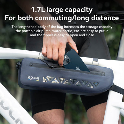 100% Waterproof Bike Frame Bag 1.7L Road-to-Sky