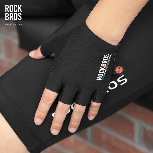 ROAD TO SKY Elastic Interface® Cycling Short Finger Gel Padded Gloves