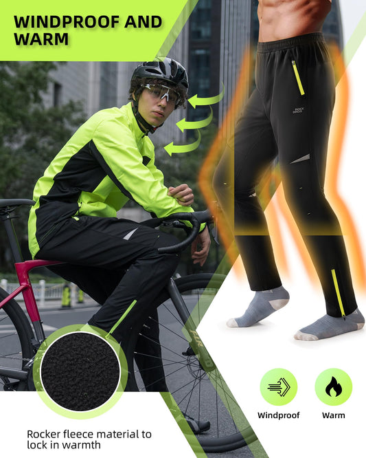 Winter Thermal Tights Windproof Bike Cycling Pants for Running Outdoor Hiking Gear