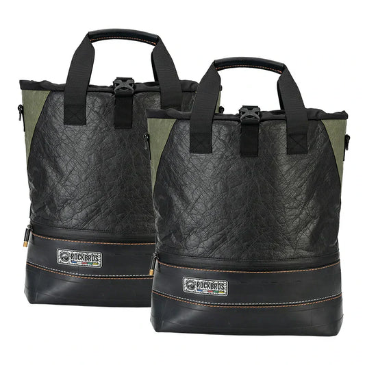 Sustainable Recycled Tire Bike Panniers 12L ROAD TO SKY