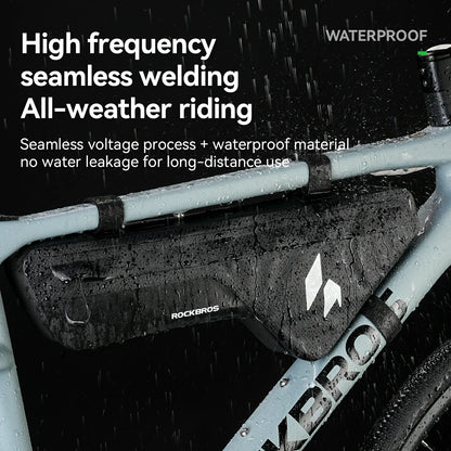 RideMate 100% Waterproof Frame Bag 1.9L Down Tube Bag