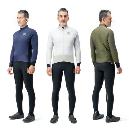 Winter Cycling Jacket Double-Layer Thermal Fleece